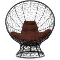 M-Group Кокос на подставке 11590405 (черный ротанг/коричневая подушка) Image #2