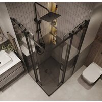 Grossman Classic 80x80x195 300.K33.04.8080.21.00 (черный матовый/прозрачное стекло) Image #20