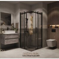 Grossman Classic 80x80x195 300.K33.04.8080.21.00 (черный матовый/прозрачное стекло) Image #9