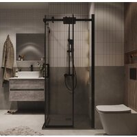 Grossman Classic 80x80x195 300.K33.04.8080.21.00 (черный матовый/прозрачное стекло) Image #8