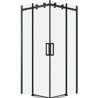 Grossman Classic 80x80x195 300.K33.04.8080.21.00 (черный матовый/прозрачное стекло) Image #1