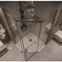 Grossman Pragma 100x100x195 302.K33.03.1010.42.00 (графит сатин/прозрачное стекло) Image #10