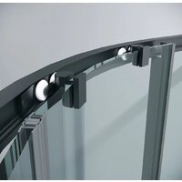 Grossman Cosmo 80x80x195 301.K33.02.8080.21.00 (черный матовый/прозрачное стекло) Image #4