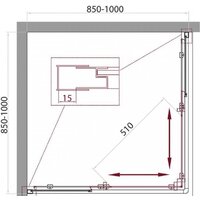 BelBagno UNIQUE-A-2-85/100-C-Cr (прозрачное стекло) Image #7