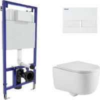 Berges Wasserhaus Tornas Rimless + Visam Slim 525 EX-043408 (с кнопкой, с сиденьем)