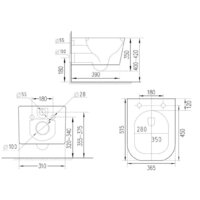 Roxen Cube Bidet 530135-01X Rimless Soft Close с функцией биде Image #14