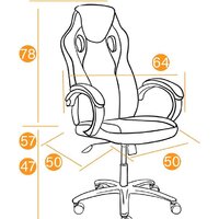 TetChair Racer (иск.кожа/ткань, металлик/синий) Image #18