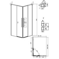 Grossman Galaxy 110x80x195 300.K33.01.1180.42.00 (графит сатин/прозрачное стекло) Image #11