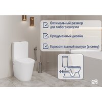 Lauter W76 P-TRAP 21122761 + гигиенический душ Mist 21TZ222MB (горизонтальный выпуск) Image #3