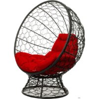M-Group Кокос на подставке 11590406 (черный ротанг/красная подушка) Image #1