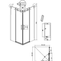 Grossman Classic 80x80x195 300.K33.04.8080.21.10 (черный матовый/тонированное стекло) Image #21