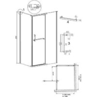 Grossman Pragma 120х100х195 120.K33.03.1210.32.00 (золото/стекло прозрачное) Image #9