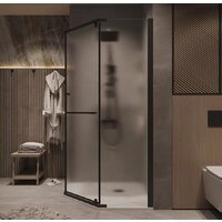 Grossman Pragma 100x100x195 302.K33.03.1010.21.02 (черный матовый/шиншилла стекло) Image #7