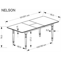 Halmar Nelson 160-200/90/76 (белый/белый) Image #16