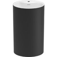 Wellsee Coquillage 23280300 (отдельностоящий, с отверстием под смеситель, цвет матовый черный/глянцевый белый)