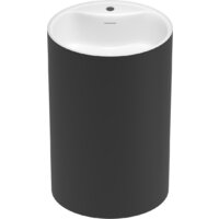 Wellsee Coquillage 23280300 (отдельностоящий, с отверстием под смеситель, цвет матовый черный/глянцевый белый) Image #2