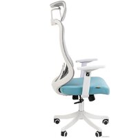 CHAIRMAN CH563 (ткань/сетка, белый/бирюзовый) Image #3