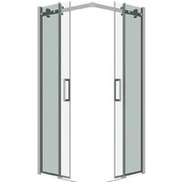 Grossman Classic 90x90x195 300.K33.04.9090.10.00 (хром/прозрачное стекло) Image #2