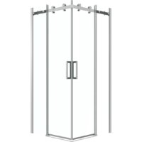 Grossman Classic 90x90x195 300.K33.04.9090.10.00 (хром/прозрачное стекло) Image #1