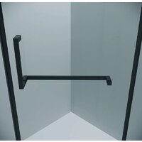 Grossman Pragma 100x100x195 302.K33.03.1010.21.00 (черный матовый/прозрачное стекло) Image #3