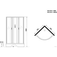 Niagara NG-6701-14BK 90x90x200 Image #3