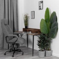 TetChair Boss metalBL (велюр, серый, 29) Image #15