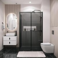 Grossman Style 100x70x195 120.K33.05.1070.21.10 (черный матовый/тонированное стекло) Image #8