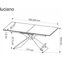 Halmar Luciano 180-230/90/76 (белый мрамор/черный) Image #10