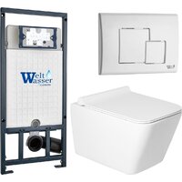 Saniteco KW-9004W в комплекте с инсталляцией + Marberg 507 SE GL-WT + Marberg 507