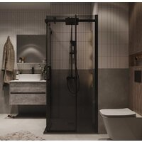 Grossman Classic 90x90x195 300.K33.04.9090.21.10 (черный матовый/тонированное стекло) Image #8