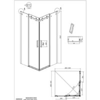 Grossman Classic 90x90x195 300.K33.04.9090.21.10 (черный матовый/тонированное стекло) Image #11