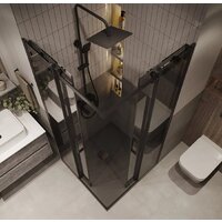 Grossman Classic 90x90x195 300.K33.04.9090.21.10 (черный матовый/тонированное стекло) Image #20