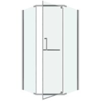 Grossman Pragma 100x100x195 302.K33.03.1010.10.00 (хром/прозрачное стекло) Image #2