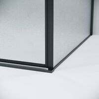 Grossman Galaxy 100x90x195 120.K33.01.1090.21.02 (черный матовый/стекло шиншилла) Image #5