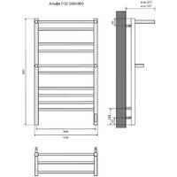Aquatek Альфа П10 500x900 (Quick Touch, черный муар) Image #11