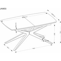 Halmar James 160-220/90/76 (натуральный/черный/натуральный) Image #17