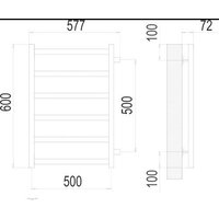 TERMINUS Аврора П6 500x600 бп (золото) Image #2