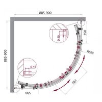 BelBagno Acqua-R-2-90-C-Cr (прозрачное стекло) Image #3