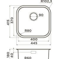 Omoikiri Omi 44-U/I LG (светлое золото) Image #4