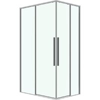 Grossman Galaxy 120x80x195 300.K33.01.1280.10.00 (хром/прозрачное стекло) Image #1