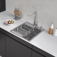 ARFEKA Eco AR мойка 450*500, коландер, дозатор SATIN DECOR MILLET GRAINS