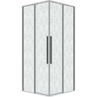 Grossman Galaxy 100x100x195 300.K33.01.1010.10.02 (хром/шиншилла стекло)