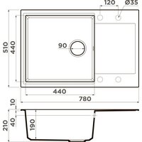 Omoikiri Daisen 78-LB-ES Artgranit (эспрессо) Image #4