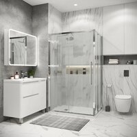 Grossman Cosmo 120x100x195 120.K33.02.1210.10.02 (хром/стекло шиншилла) Image #6