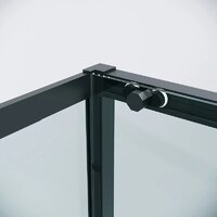 Grossman Style 100x80x195 120.K33.05.1080.21.00 (черный матовый/прозрачное стекло) Image #5