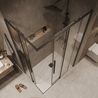 Grossman Galaxy 120x80x195 300.K33.01.1280.21.00 (черный матовый/прозрачное стекло) Image #10