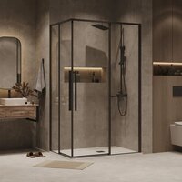 Grossman Galaxy 120x80x195 300.K33.01.1280.21.00 (черный матовый/прозрачное стекло) Image #7