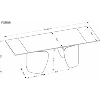 Halmar Forum 180-260/90/76 (черный мрамор/черный) Image #19