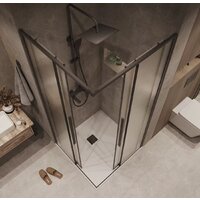 Grossman Galaxy 100x100x195 300.K33.01.1010.21.02 (черный матовый/шиншилла стекло) Image #10