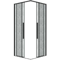 Grossman Galaxy 100x100x195 300.K33.01.1010.21.02 (черный матовый/шиншилла стекло) Image #12